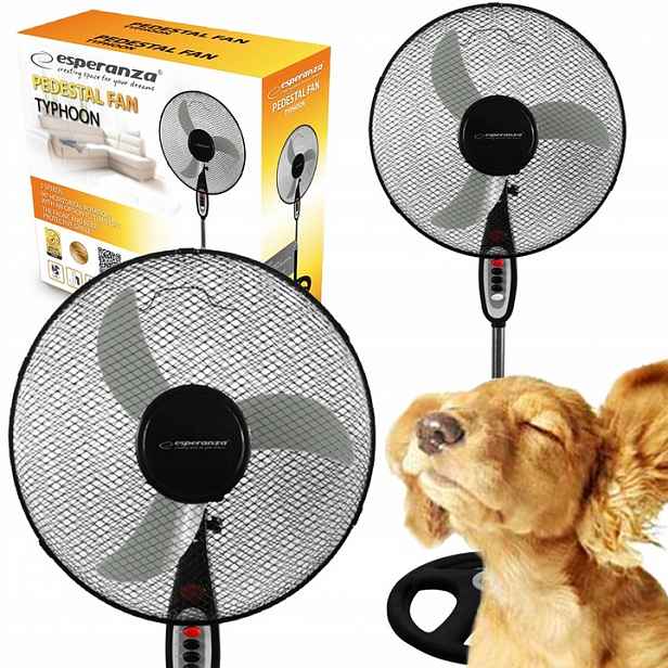 Podlahový Ventilátor, Stojanový Ventilátor, Průměr 45 CM, Silný, 50 W, Stabilní Noha