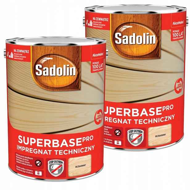 Sadolin Superbase Pro Impregnat 10L Bezbarvý Podklad Na Dřevo Set 2x5L