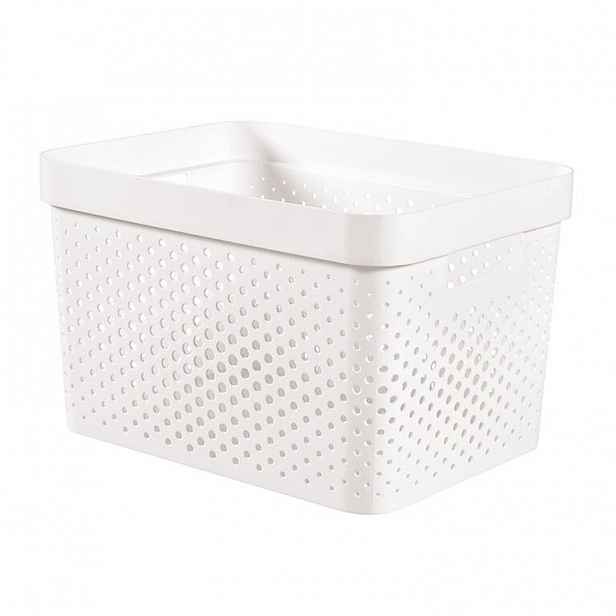 Úložný box INFINITY recyklovaný plast bílý 17 l