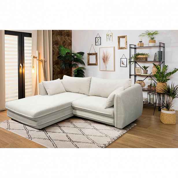 MID.YOU ROHOVÁ SEDAČKA, textil, krémová