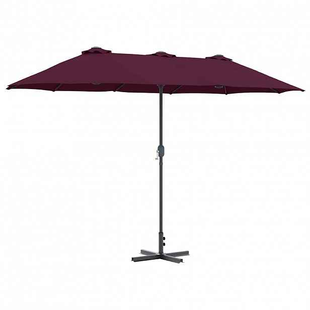 vidaXL Zahradní slunečník 370 x 197 x 239 cm Polyester a hliník