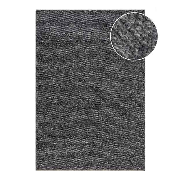 Tmavě šedý ručně tkaný koberec s příměsí vlny 120x170 cm Minerals – Flair Rugs