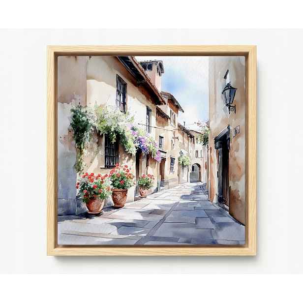 Obraz Rám Americký Box Městečko Itálie Ulice Ulička 50x50