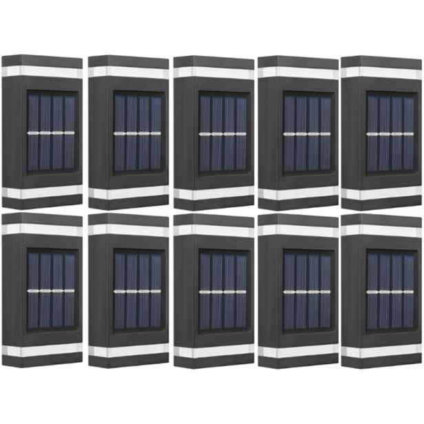 10 x Solární Led lampa Osvětlení stěny fasády se senzorem soumraku