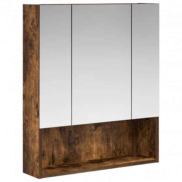 vidaXL Koupelnová zrcadlová skříň Kouřový dub 60 x 14.5 x 70 cm