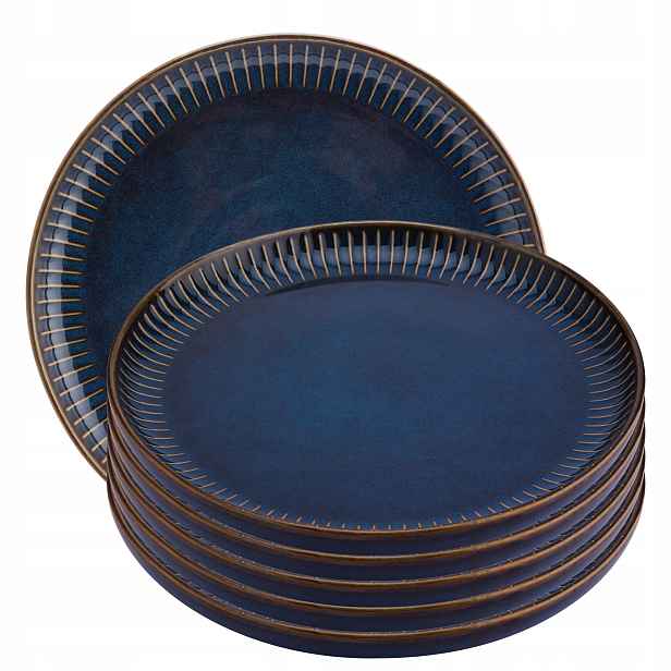 Dezertní talířky sada talířů Altom Reactive Stripes 20,5 cm 6 kusů