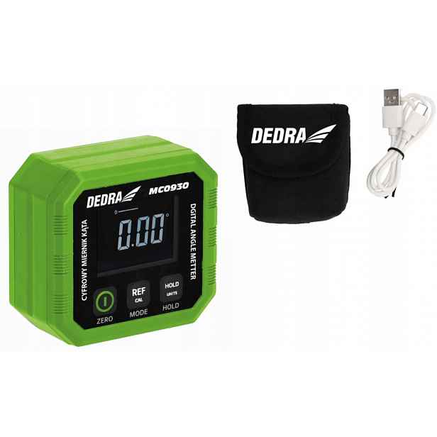 Digitální úhloměr, digitální úhloměr 3.7V, 4x90 stupňů Dedra MC0930