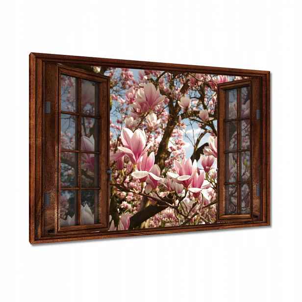 Obrazy 90x60 Magnolie Květiny Světle Modrá
