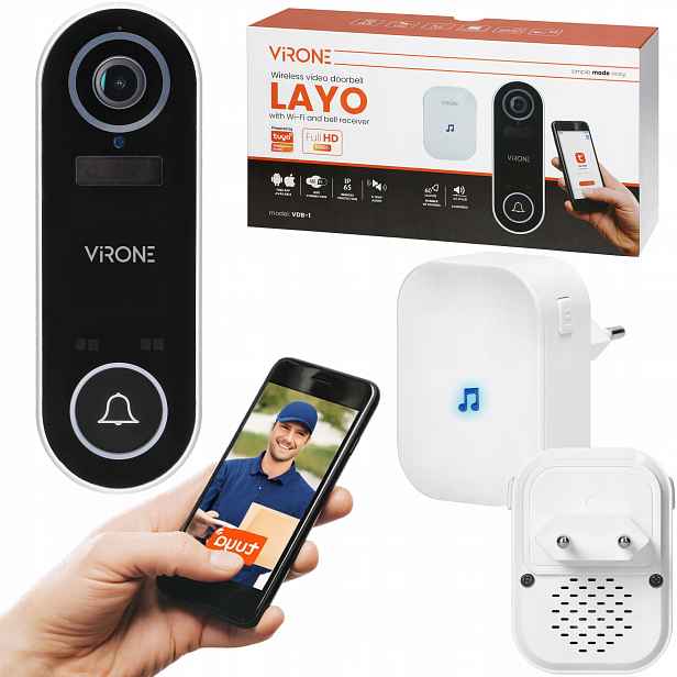 Bezdrátový zvonek s wifi s Full Hd kamerou, videozvonek, Funkce Hovoru