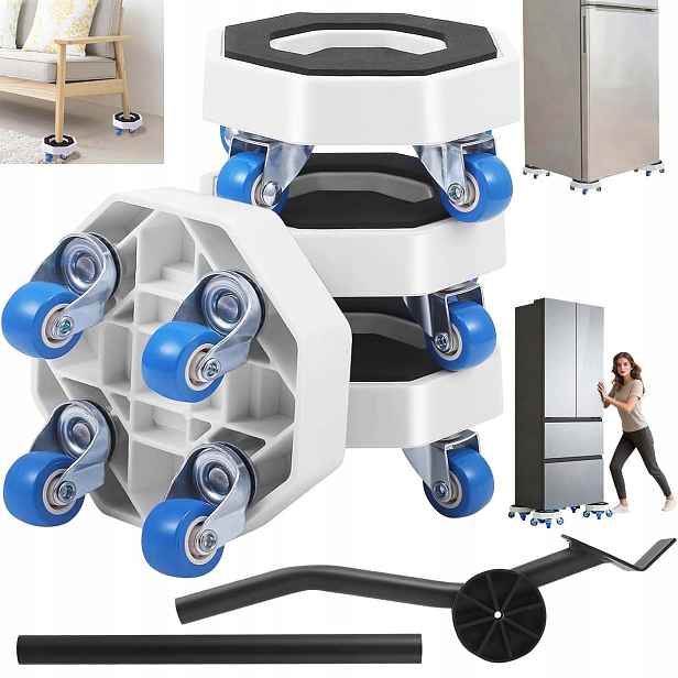 Sada Válečků X4 Pro Přepravu Posouvání Nábytku, Desky 400 Kg, Protiskluzové