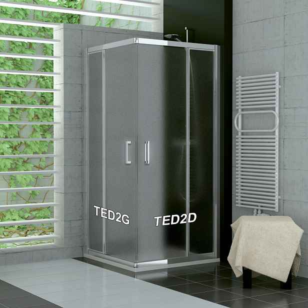 SanSwiss TED2G 0800 50 22 Levý díl sprchového koutu 80 cm, aluchrom/durlux