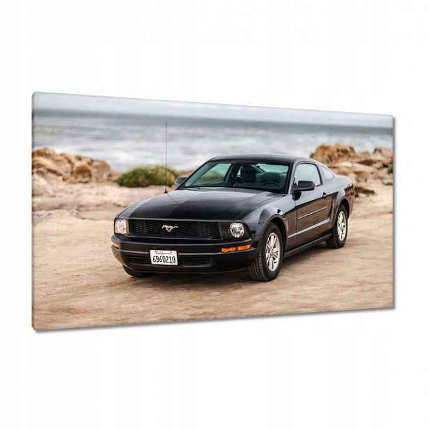 Obrazy 120x70 Černý Ford Mustang