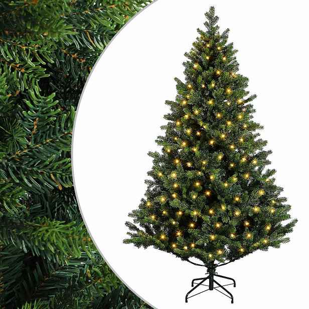 vidaXL Umělý Skládací Vánoční Strom 150 cm 150 LED Teplá bílá