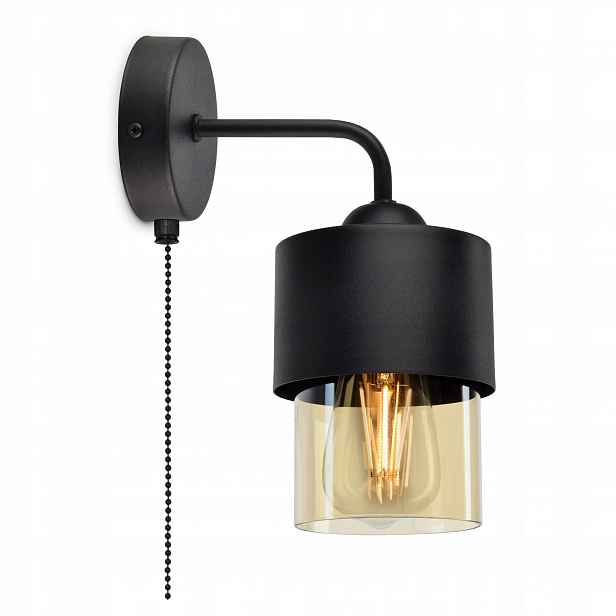 Nástěnná lampa Stínidlo Kov Sklo Med Led