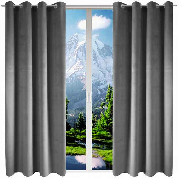 Velurové záclony hotové 140x240, sada závěsů do obývacího pokoje na kolečkách, barvy