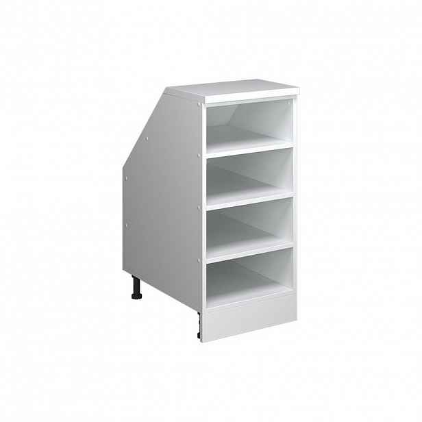 Vicco SKŘÍŇ POD ŠIKMOU STŘECHU Rion Bílá 40 x 81.8 cm se 4 přihrádkami, korpus skříně hloubka 60 cm