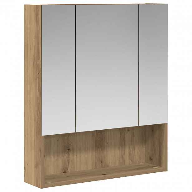 vidaXL Koupelnová zrcadlová skříň Dub artisan 60 x 14.5 x 70 cm