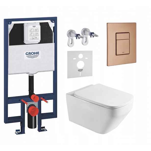 7v1 Sada Wc, Stelaz Grohe Slim Wc Mísa Imprese Tornado Tlačítko
