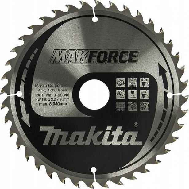 Makita B-32340 pilový kotouč 190mm*2,2mm*30mm 40WZ (old=B-08486)