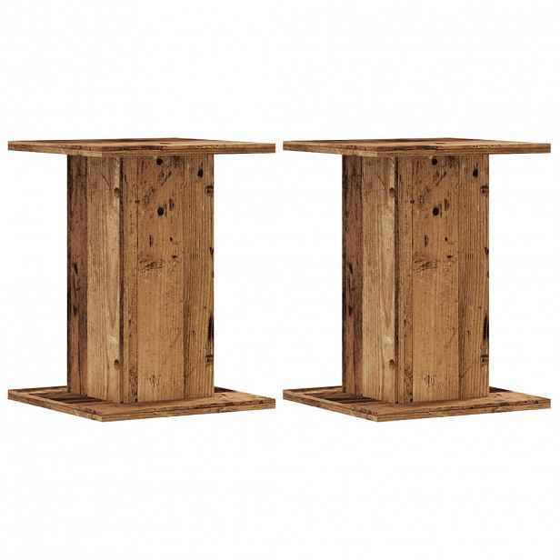 vidaXL Stojany na rostliny 2 ks old wood 30x30x40 cm kompozitní dřevo