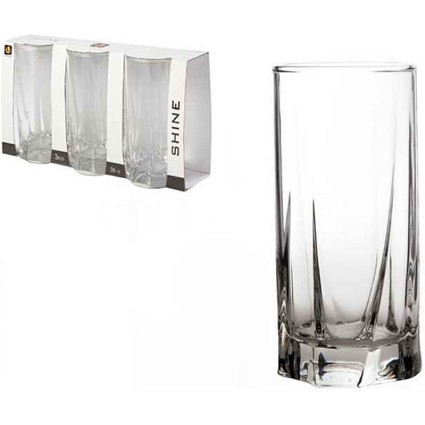 PROHOME - Sklenice na vodu 360ml 3ks Shine
