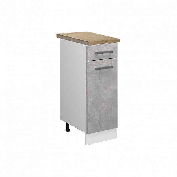 Vicco SPODNÍ SKŘÍŇKA KUCHYŇSKÉ LINKY R-Line Beton 30 cm , PD Dub