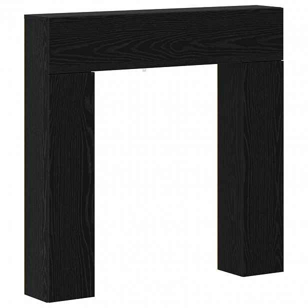 vidaXL Rám krbu Černý dub 102 x 18 x 100,5 cm Kompozitní dřevo