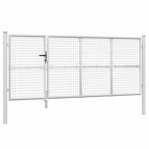 vidaXL Pletivá zahradní branka stříbrná 350 x 125 cm pozinkovaná ocel