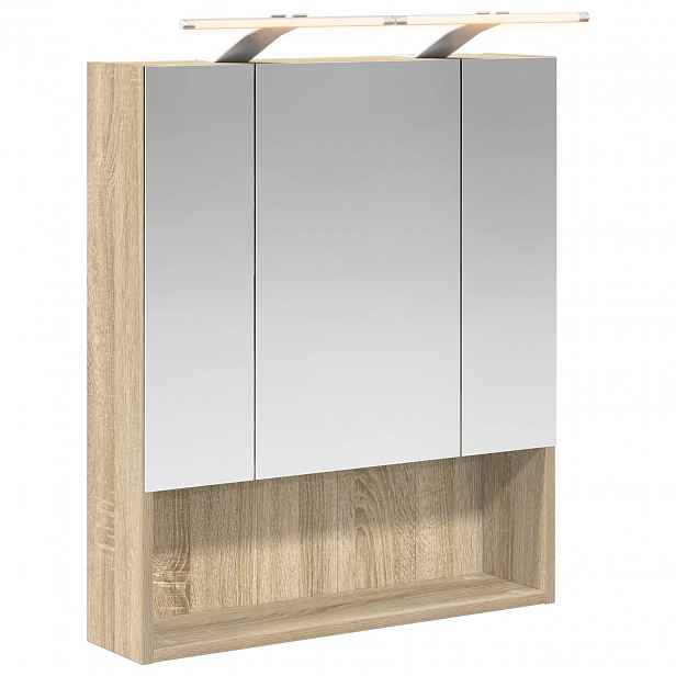 vidaXL Koupelnová zrcadlová skříň Sonoma dub 60 x 14.5 x 70 cm