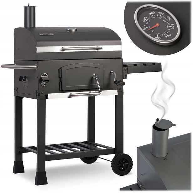 Berdsen BD-891 Gril na dřevěné uhlí s litinovým roštem BBQChef, antracit