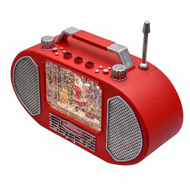 Led Vánoční Ozdoba Lampion Radio Radijko Svítí Hra Mikuláš Sob