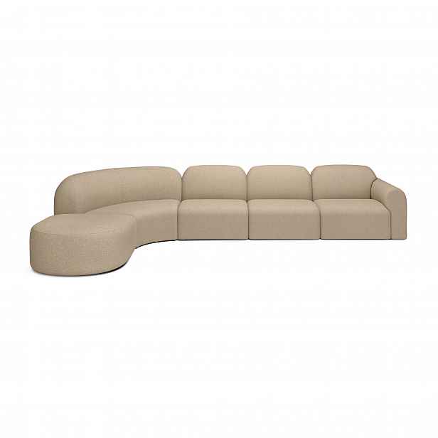 Modulární sedací souprava Bulky – 2× 1 sedák + rohový díl 90° + end seater L arm + půlkruhový taburet - Ethnicraft