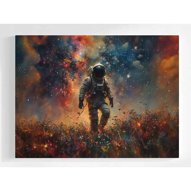 Plakát Sci Fi Kosmos Hvězdy Nebe Louka Astronauta 100x75
