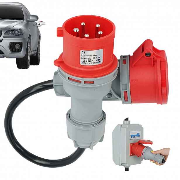 Silová zástrčka IP44 32A 400V Průmyslový adaptér pro vysoké proudové napětí