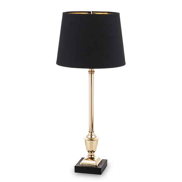 Stolní lampa dekorace glamour černá se stínítkem, zlato, moderní lampa