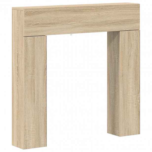 vidaXL Rám krbu Dub sonoma 102 x 18 x 100,5 cm Kompozitní dřevo