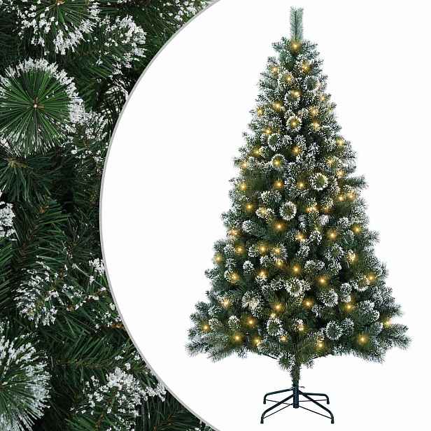 vidaXL Umělý vánoční stromeček 150 cm 150 LED Teplá bílá PVC a kov