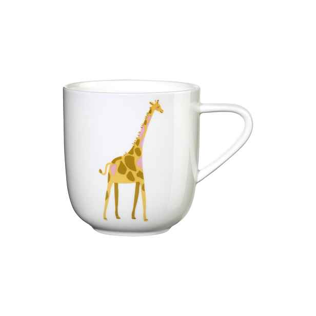 Porcelánový hrnek s uchem s motivem žirafy 250 ml KIDS ASA Selection - bílý