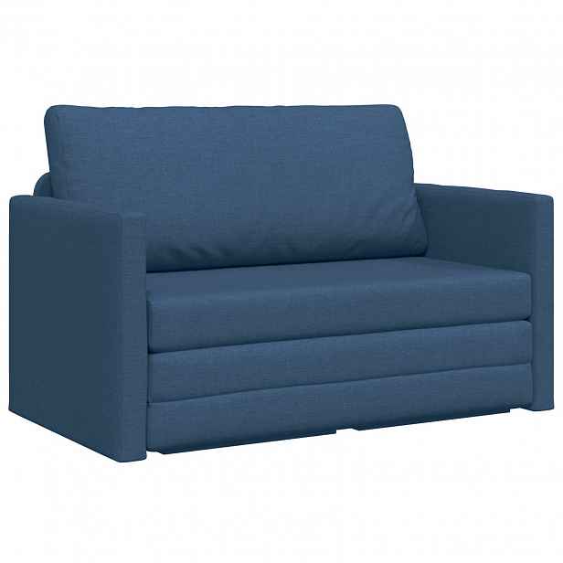 vidaXL Pohovka na spaní Modrá 124 x 71 x 78 cm textil