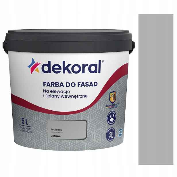 Dekoral Polinit Barva Fasádní 5L Popelavá