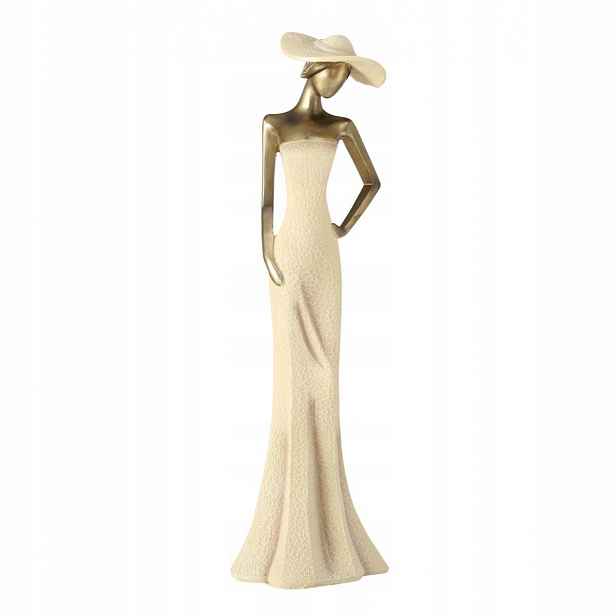 Dekorativní Figurka Žena, Polyresin 50 CM 15X12 CM, Béžová