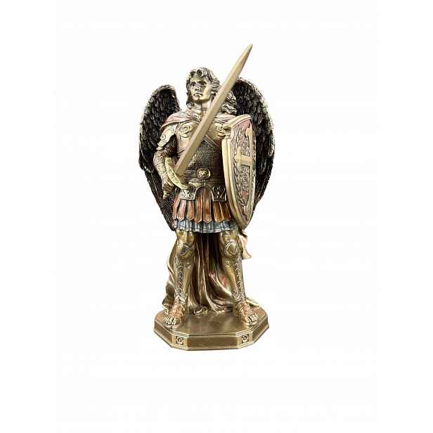 Figurka Archanděl svatý Michael se štítem a mečem Veronese WU78357A4