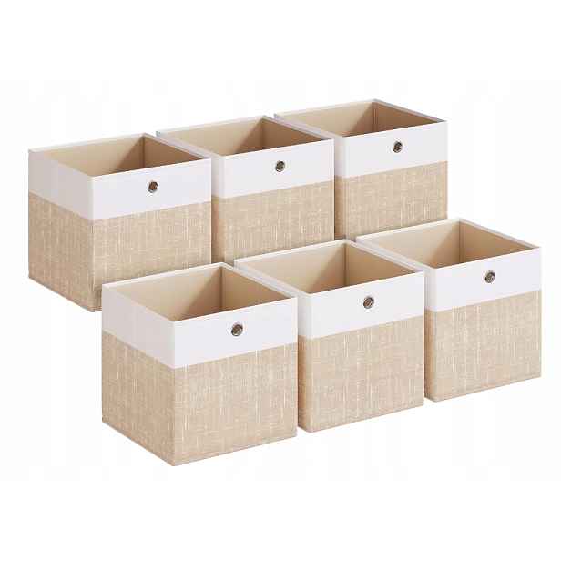 Songmics Skládací úložné boxy 6 ks 30 x 30 x 30 cm