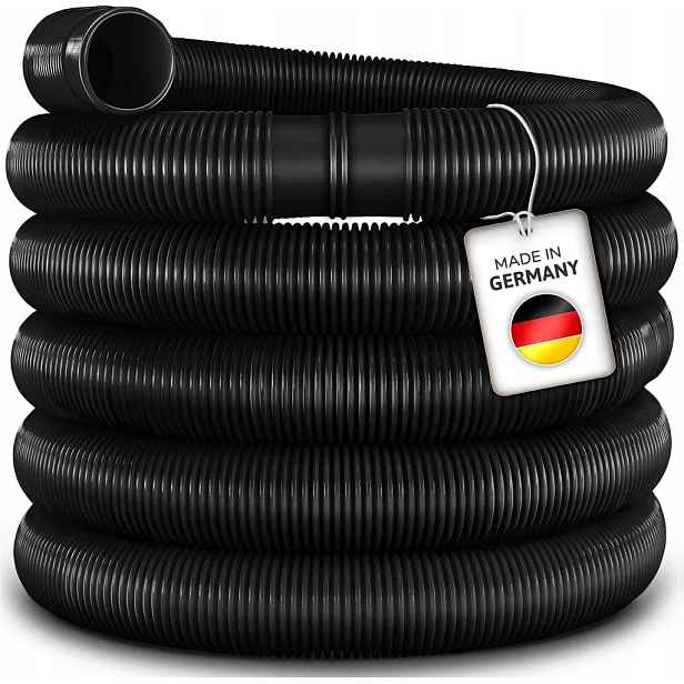 Tillvex bazénová hadice 50 m Ø 32 mm černá bazénová hadice sací hadice solární hadice