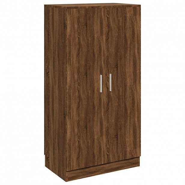 vidaXL Botník hnědý dub 55x35x108 cm kompozitní dřevo
