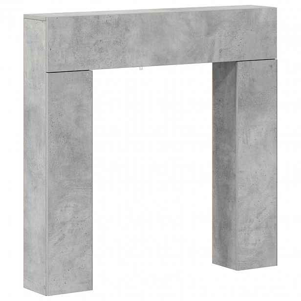 vidaXL Rám krbu Betonově šedá 102 x 18 x 100,5 cm Kompozitní dřevo