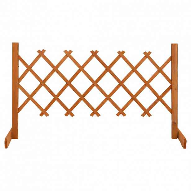 vidaXL Zahradní trelážový plot oranžový 120 x 60 cm masivní jedle