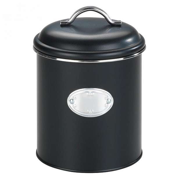 Černá úložná dóza se vzduchotěsným uzavíráním Wenko Nero, objem 1,6 l