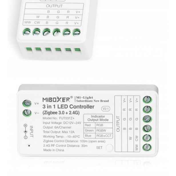 Kontroler Ovladač 3v1 Led ZigBee 3.0 12-24VDC 12A