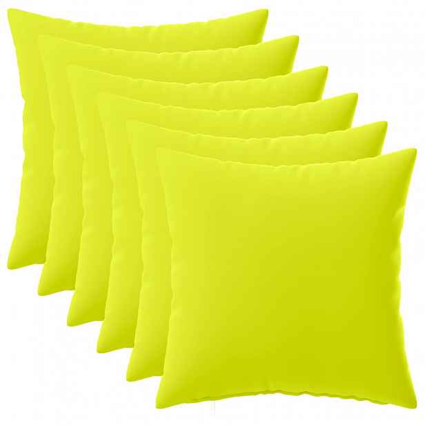 vidaXL Povlak na polštář 6 pcs HEERLEN Jasně zelená 35 x 35 cm